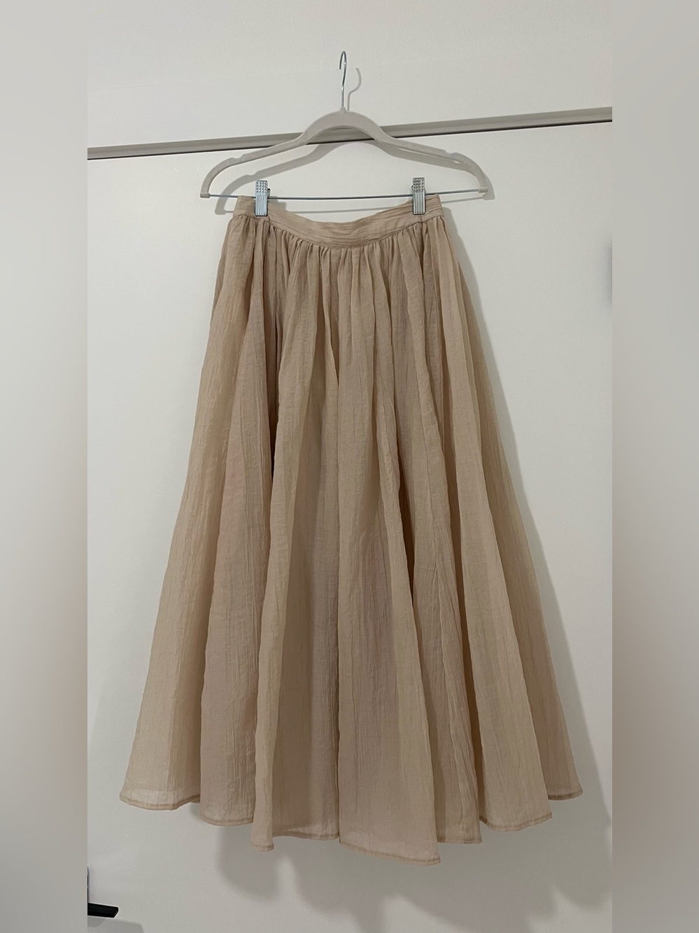 Astr Cream Pleated Maxi Skirt - Picture 2 of 3